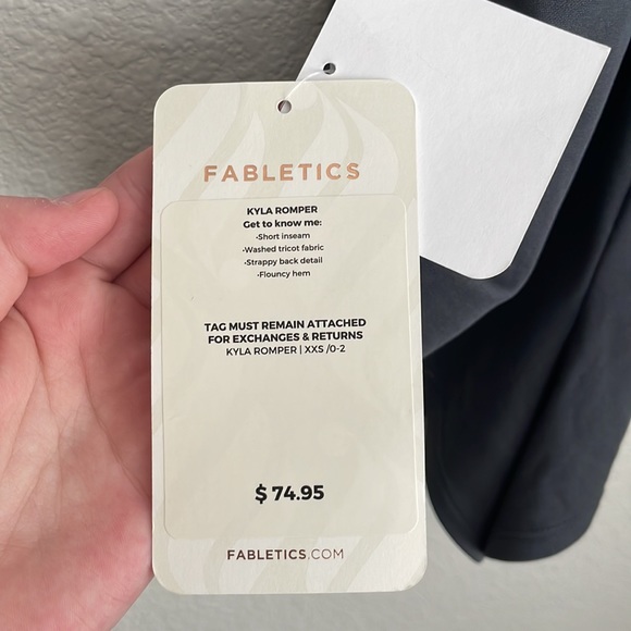 Fabletics Kyla Romper | Size: XXS/0-2 | Color: Iron - Picture 5 of 5
